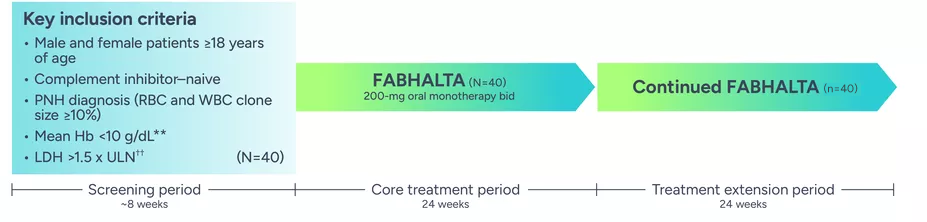 Clinical Trial Designs | PNH | FABHALTA | HCP