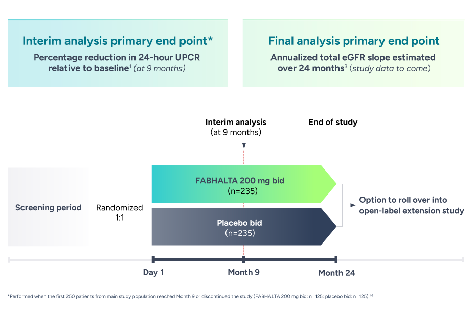 Chart showing the Phase 3 clinical trial.